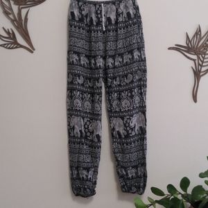 Shalwar elephant print pants from Thailand